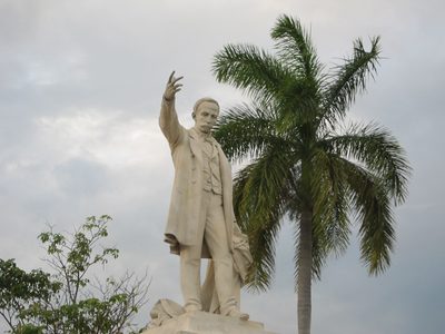 Statue of Jose Marti in the main square of Cienfuegos